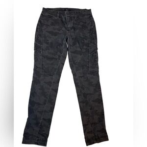 Women's Charcoal Camouflage Straight Leg Jeans